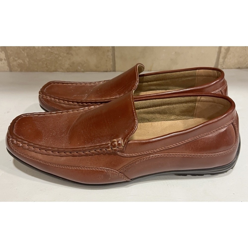 Deer Stags Drive‎ Shoes Mens Brown Loafers Slip On Memory Foam Comfort Size 10M